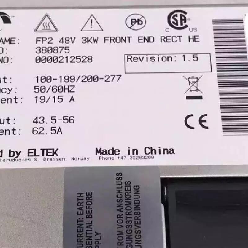 FP2 48V 3KW FRPNT END RECT HE 380875 62.5A電源