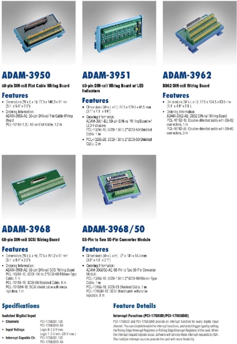 ADVANTECH PCL-101100S SCSI-100 研華屏蔽電纜