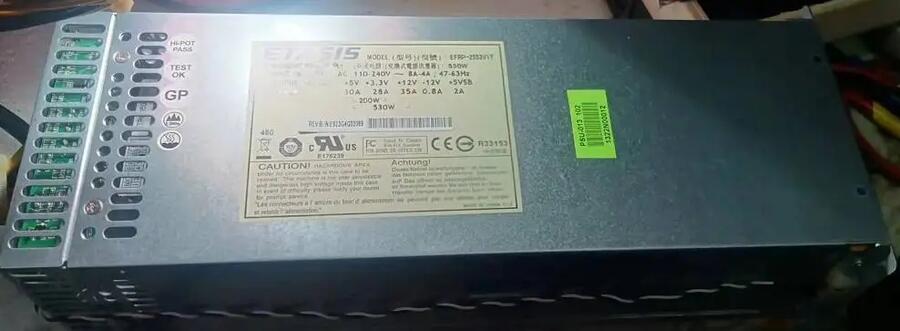 EFRP-2553V1T 550W 含2個EFRP-553V1T 電源模塊1+1冗余電源