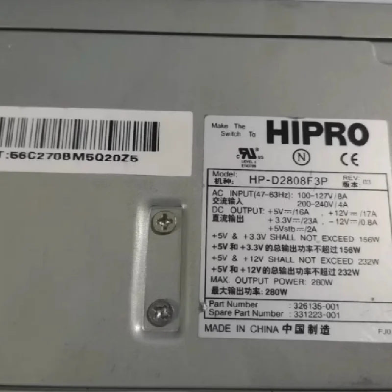 HIPRO HP-D2808F3P 326135-001 331223-001 280W