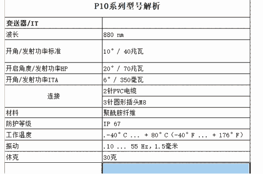 希而科優(yōu)勢供應 Pantron 傳感器 P10系列