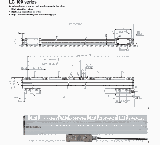 希而科特價供應heidenhain/海德漢 密封線性編碼器 LC 100系列