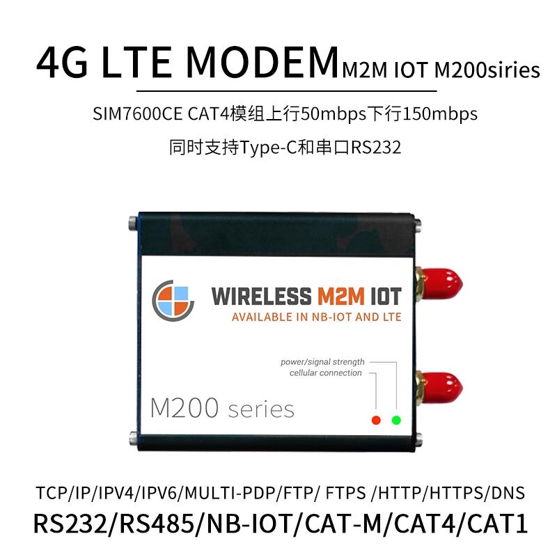 SҬF(xin)؛(yng)4g LTE modem M200ȫϵRS/232 DB9/15