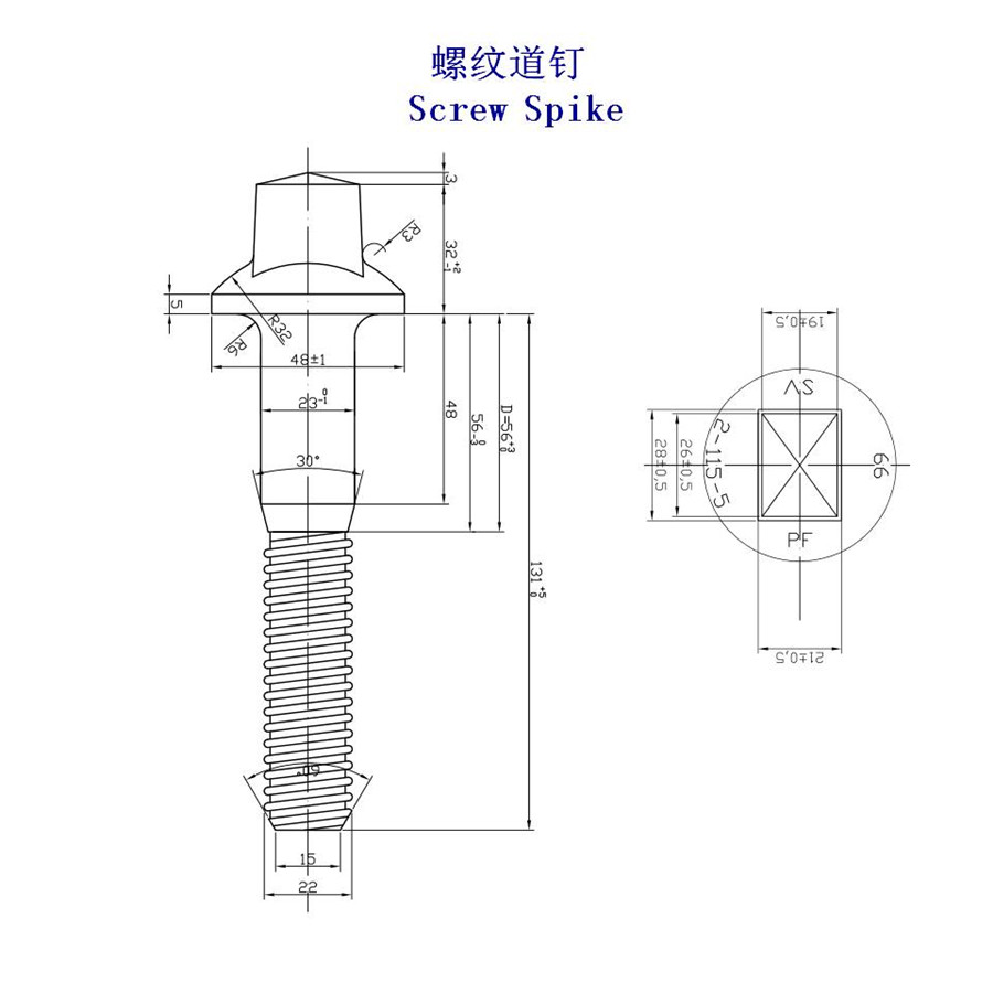 中國臺灣Q235鐵路道釘工廠