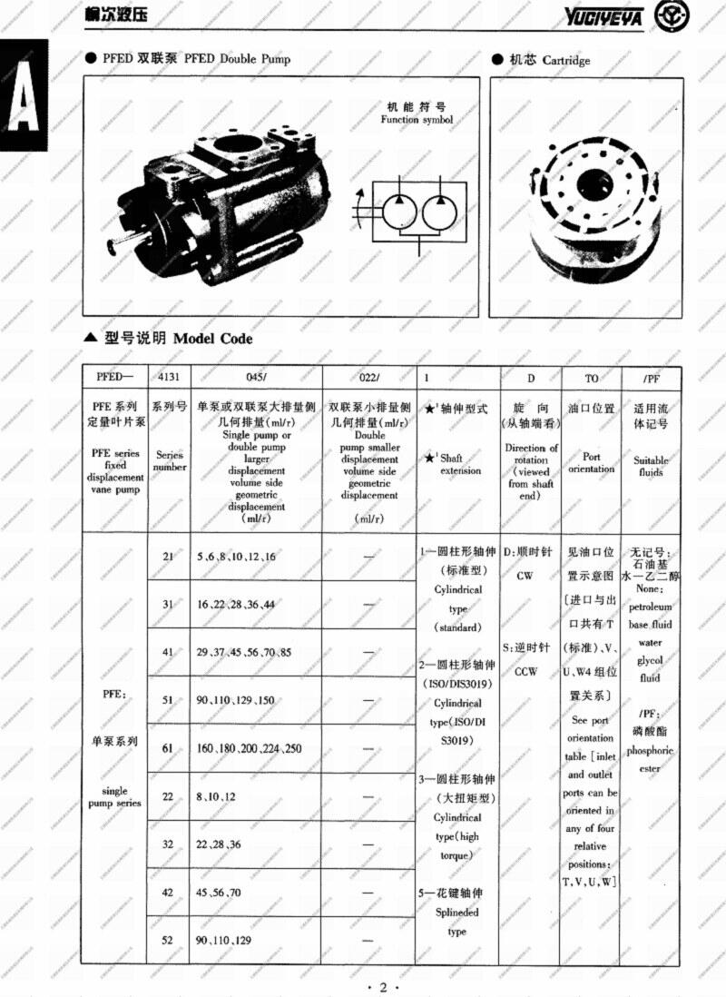 鐵嶺PFE-31022-1DT,柱銷式葉片泵現(xiàn)貨供應