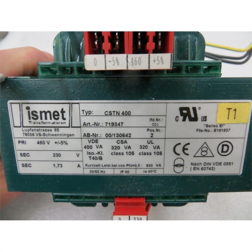 德國(guó)ISMET變壓器 CSTN \230 單相變壓器 進(jìn)口保證