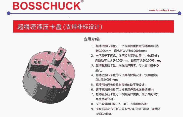 出售BOSSCHUCK超精密液壓卡盤，支持售后服務(wù)