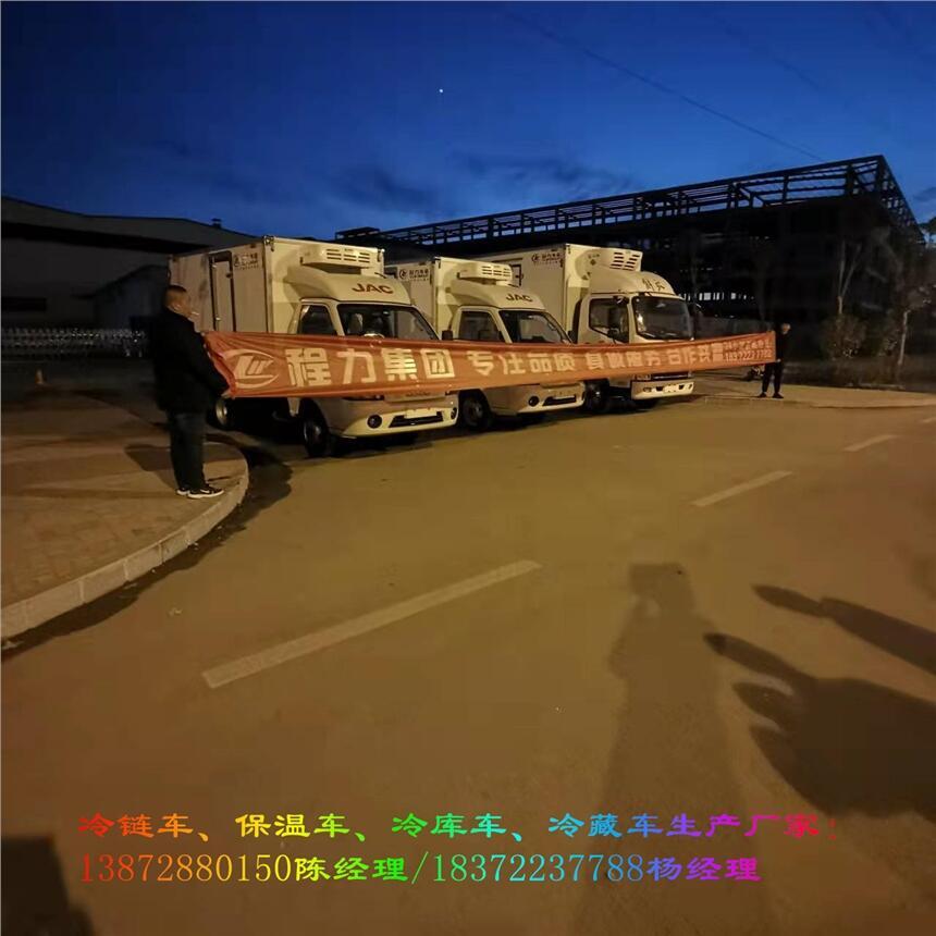 威海市重型國六帶肉鉤冷凍車