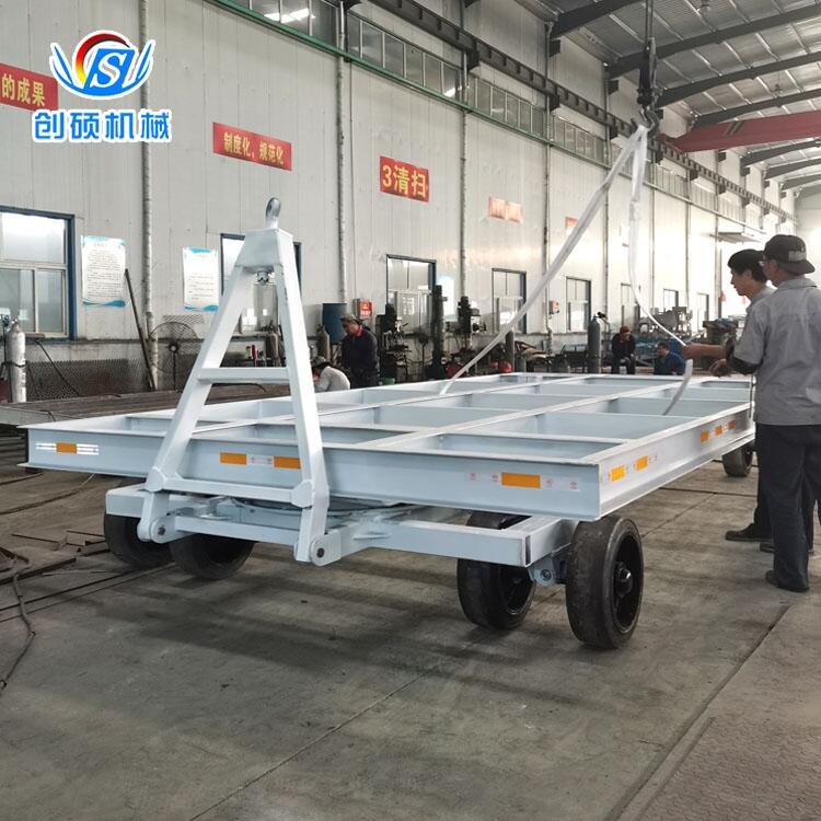 廠家定制 牽引平板拖車 創(chuàng)碩10噸重型貨物廠區(qū)轉運工具車