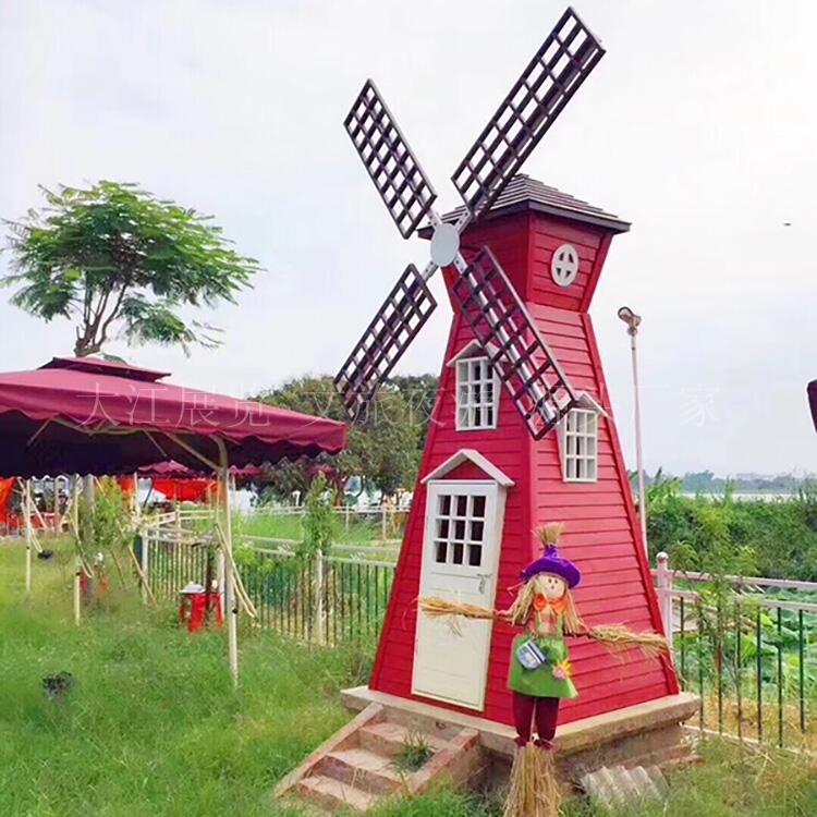 廠家直銷防腐木大型電動(dòng)荷蘭風(fēng)車景區(qū)田園花海游樂(lè)場(chǎng)商場(chǎng)風(fēng)車