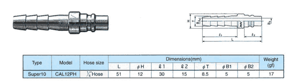 CAL12PH 日本NAC氣動(dòng)快換接頭