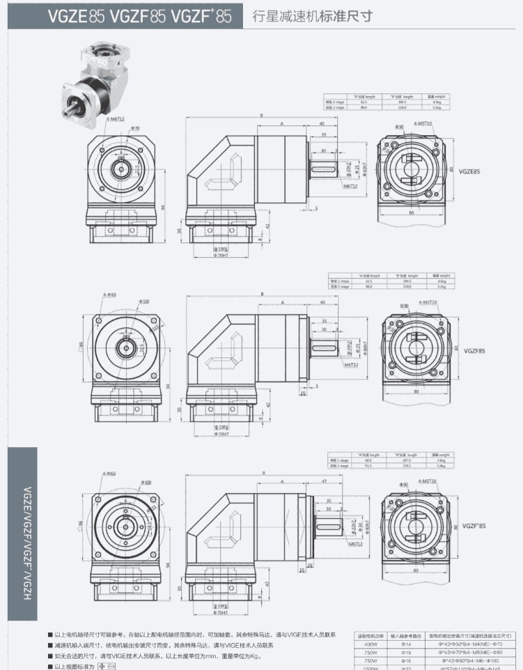 鄭州行星減速機(jī)VGZF85/1:80-1000伺服步進(jìn)電機(jī)專用齒輪減速箱