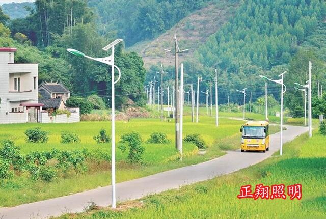 LED太陽(yáng)能路燈已成農(nóng)村道路照明首選