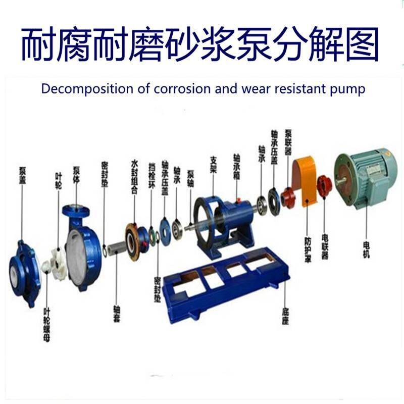 離心砂漿泵安裝尺寸鹿亭耐低溫襯氟離心泵使用說明