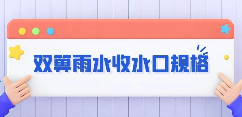 雙箅雨水收水口規(guī)格-金悅科技