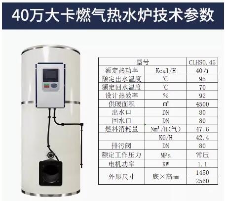 40萬大卡 燃油燃氣熱水鍋爐 地暖 暖氣 冷凝式  內(nèi)置節(jié)能器  茶葉殺青