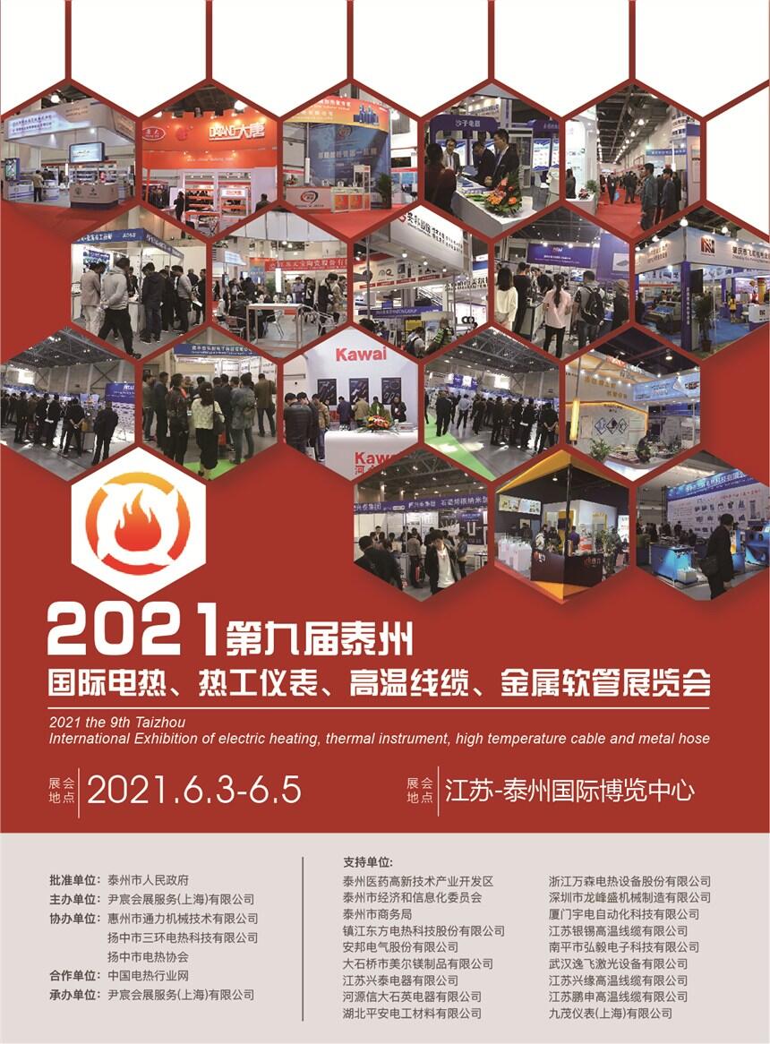 2021第九屆泰州國際電熱，熱工儀表，高溫線纜，金屬軟管展覽會