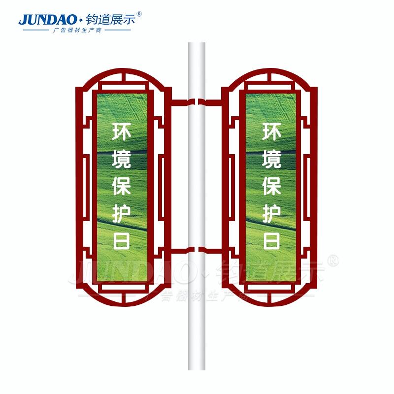 武漢走廊高速路旁廣告燈桿旗/鋁型材橫梁道旗架怎么做