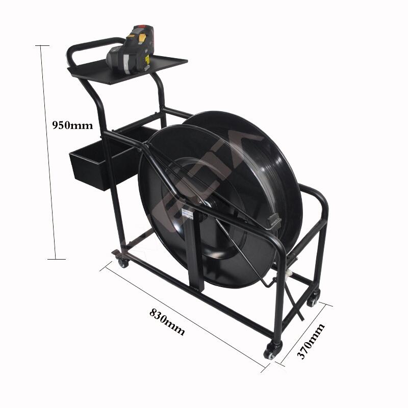 四角輪PET帶盤車電動(dòng)打包機(jī)