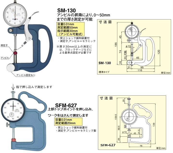 日本得樂(lè)TECLOCK厚度表測(cè)厚儀SFM-627