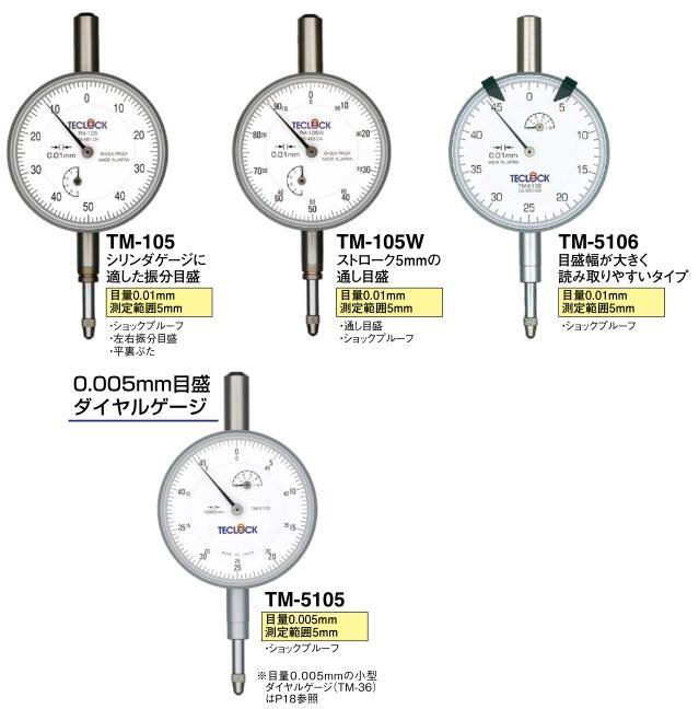 日本得樂TECLOCK指針式百分表TM-5106