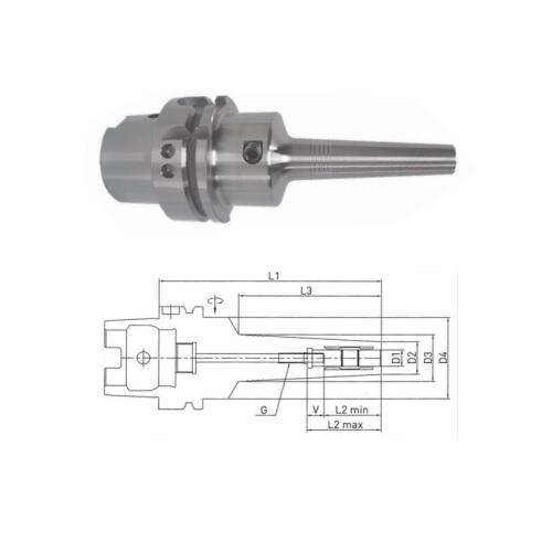 美達(dá)BT高精度細(xì)長筆形液壓刀柄HSK63A-MHC12S-100