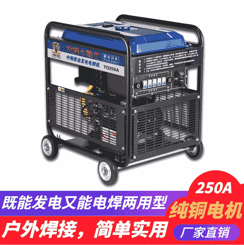 大澤動(dòng)力250A能發(fā)電的電焊機(jī)