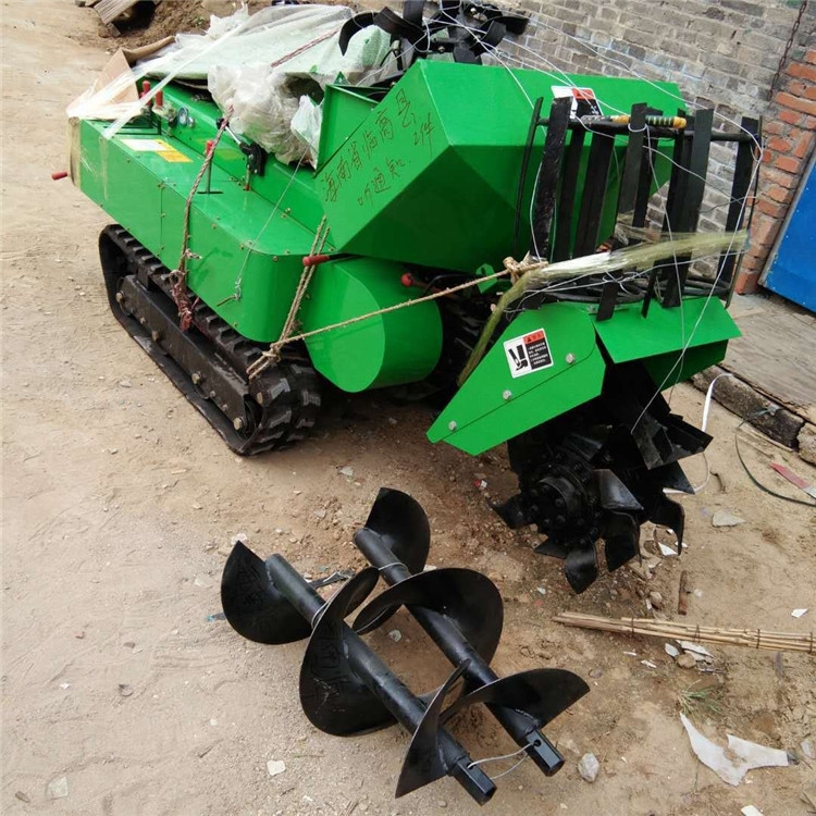 全自動果園開溝機 能自動回填的翻耕機 履帶式園林管理機