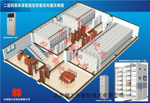 新余檔案室建設北京【半封閉密集柜】