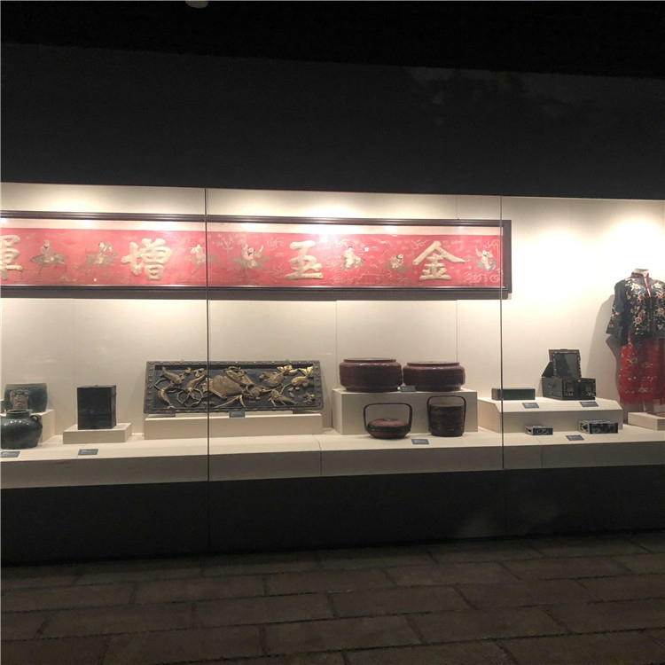 博物館沿墻柜古董展示柜制作展覽柜-隆城博具