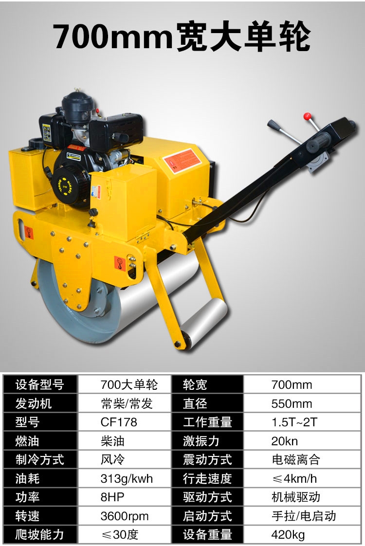 3噸小型壓路機(jī) 1噸手扶座駕壓實(shí)機(jī)夯土機(jī)2噸單輪壓土機(jī) 6噸壓路機(jī)