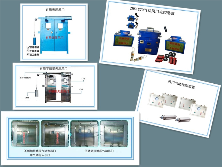 礦用自動風門，抗壓風門，平衡風門，風門氣控，電控裝置