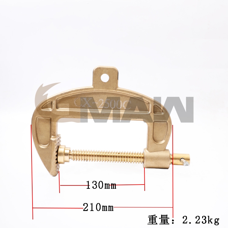 全銅C型2500A接地夾焊機(jī)地線夾旋轉(zhuǎn)接地