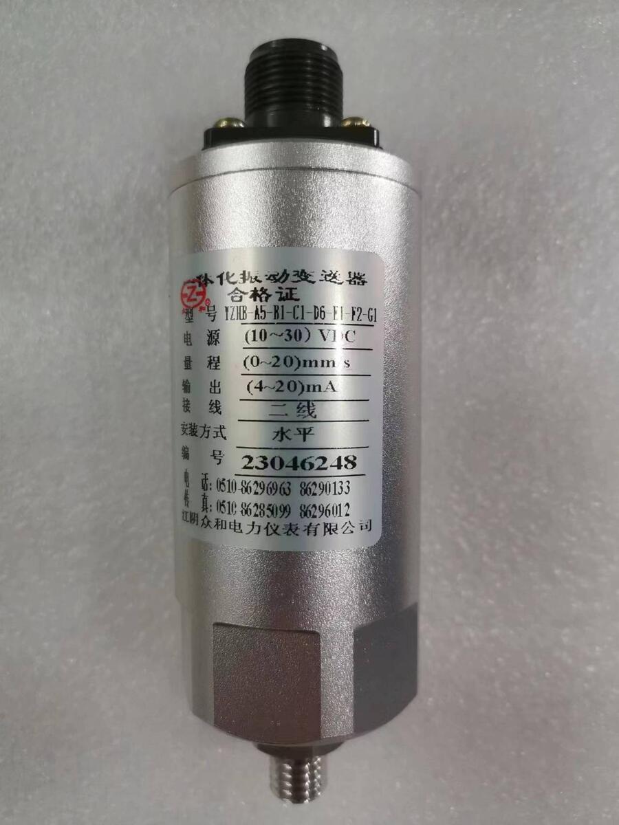 江陰眾和YZHB-A5-B1-C1-D6-E1-F2-G1型一體式振動(dòng)變送器