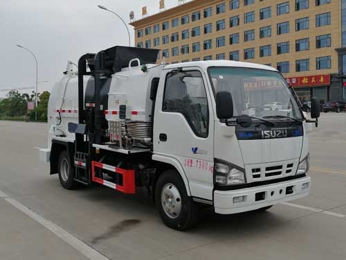 國六 慶鈴餐廚垃圾車餐廚垃圾車|桶裝餐廚垃圾車|泔水車|自裝卸式泔水車