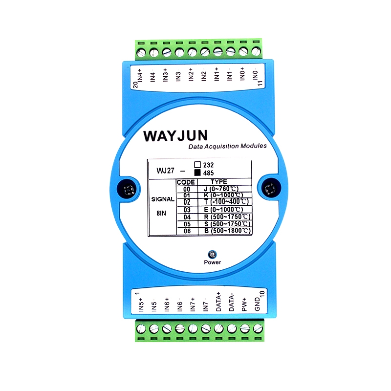 8路熱電偶信號(hào)轉(zhuǎn)RS-485/232，遠(yuǎn)程數(shù)據(jù)采集遠(yuǎn)程IO模塊