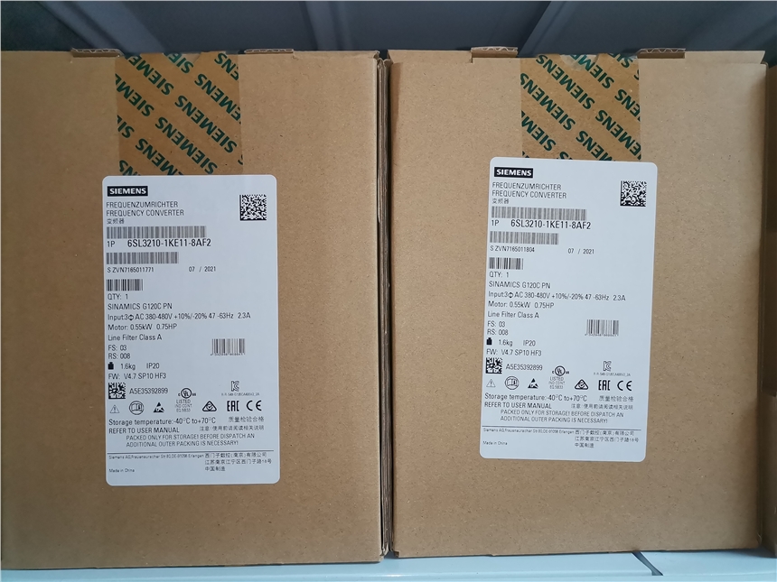 西門子G120C一體式變頻器PROFINET版本6SL3210-1KE11-8AF2