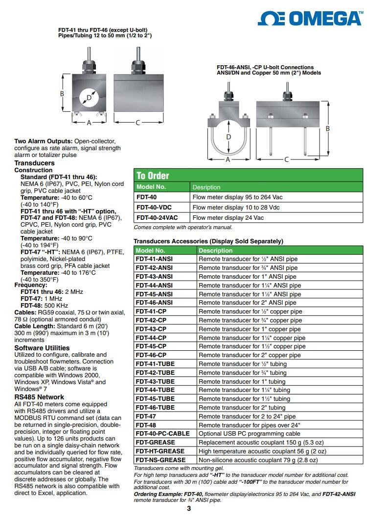 FDT-45-ANSI-HT-100FT FDT-44-CP-HT FDT-43