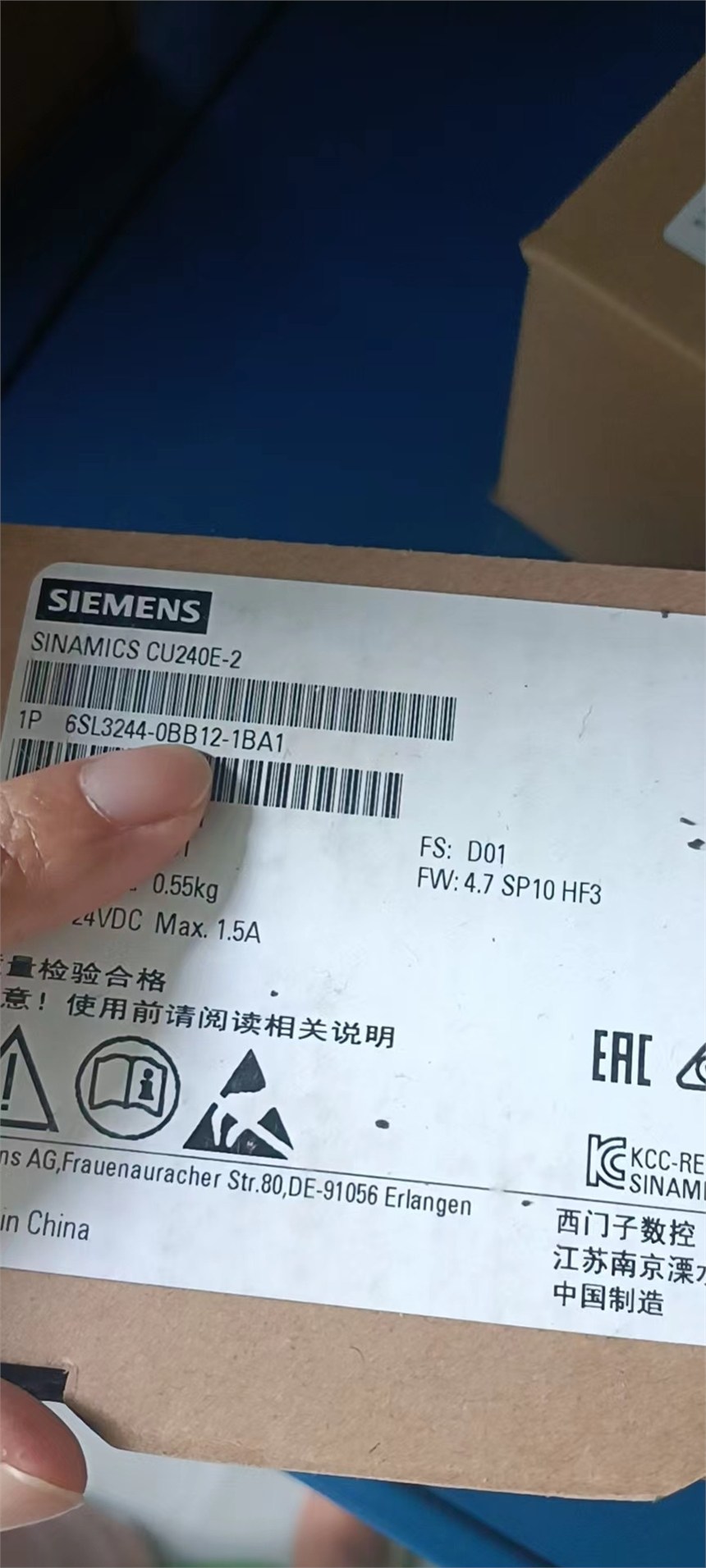 西門子G120 控制單元 CU240E-26SL3244-0BB12-1BA1