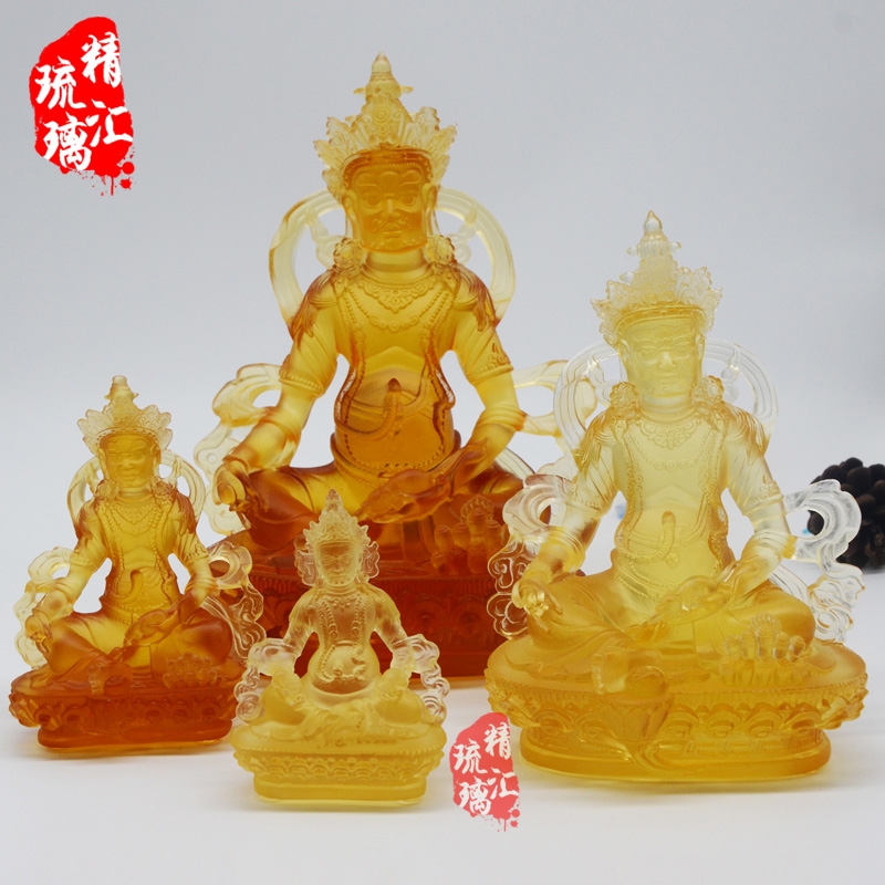 黃財(cái)神古法琉璃佛像 佛教用品批發(fā) 寺廟法會(huì)結(jié)緣