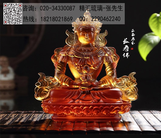 長(zhǎng)壽佛古法琉璃佛像，藏傳佛教佛像批發(fā) 成都琉璃佛像廠家