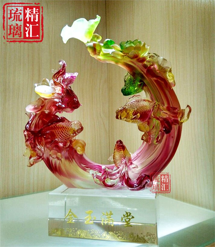 金玉滿堂琉璃商務(wù)禮品 居家裝飾擺件 廣州琉璃生產(chǎn)廠家