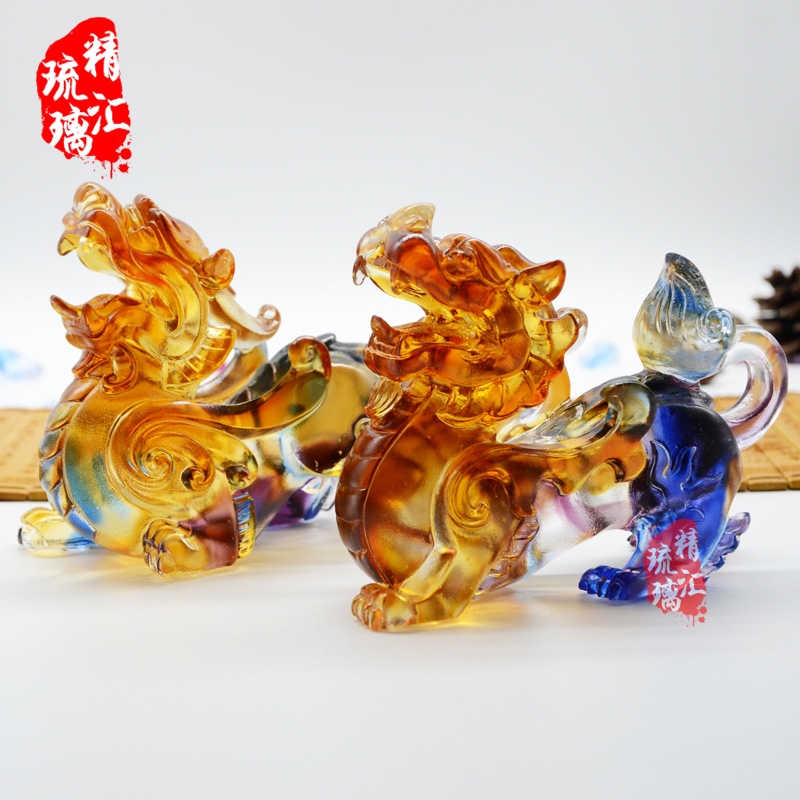 古法琉璃貔貅擺件紀(jì)念品 風(fēng)水?dāng)[件 廣州琉璃生產(chǎn)廠家