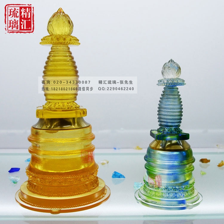 嘎當塔琉璃佛具批發(fā)定制 琉璃佛塔 寺廟佛堂佛具供奉