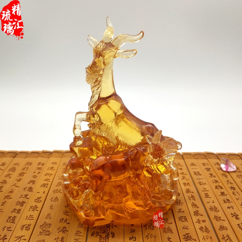 廣州琉璃五羊雕像紀(jì)念品 特色紀(jì)念品 贈(zèng)送嘉賓客戶禮品