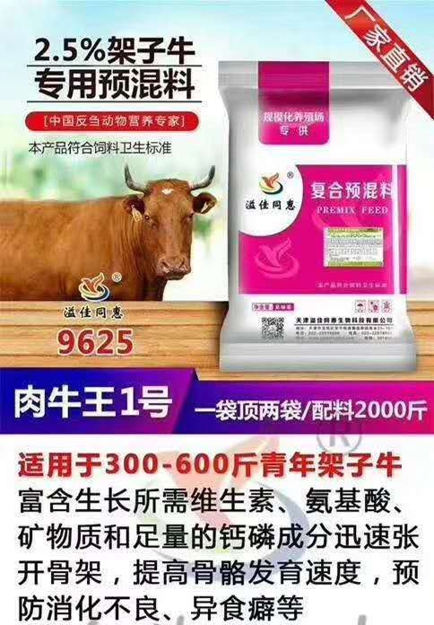 青年架子牛拉骨架專(zhuān)用預(yù)混料2.5%溢佳同惠