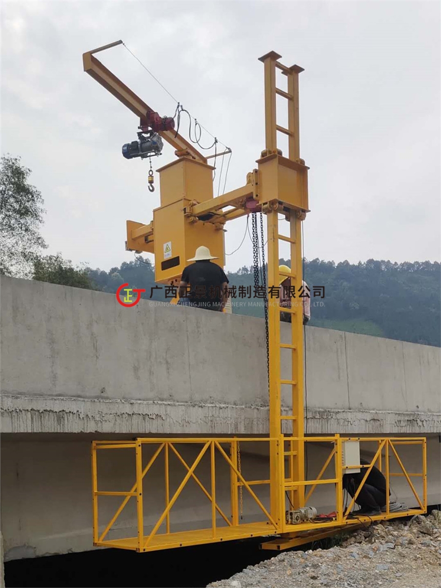 橋梁側(cè)面施工車 下水管安裝平臺(tái)