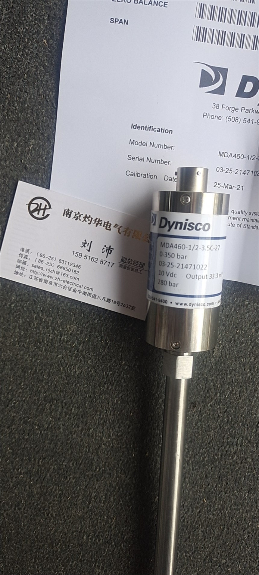 美國Dynisco熔體壓力傳感器MDA460-1/2-3.5C-27