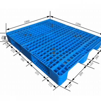 山東貨架專用1210川字網(wǎng)格塑料托盤 可加10根鋼管