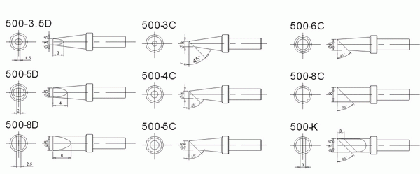 500-K烙鐵頭